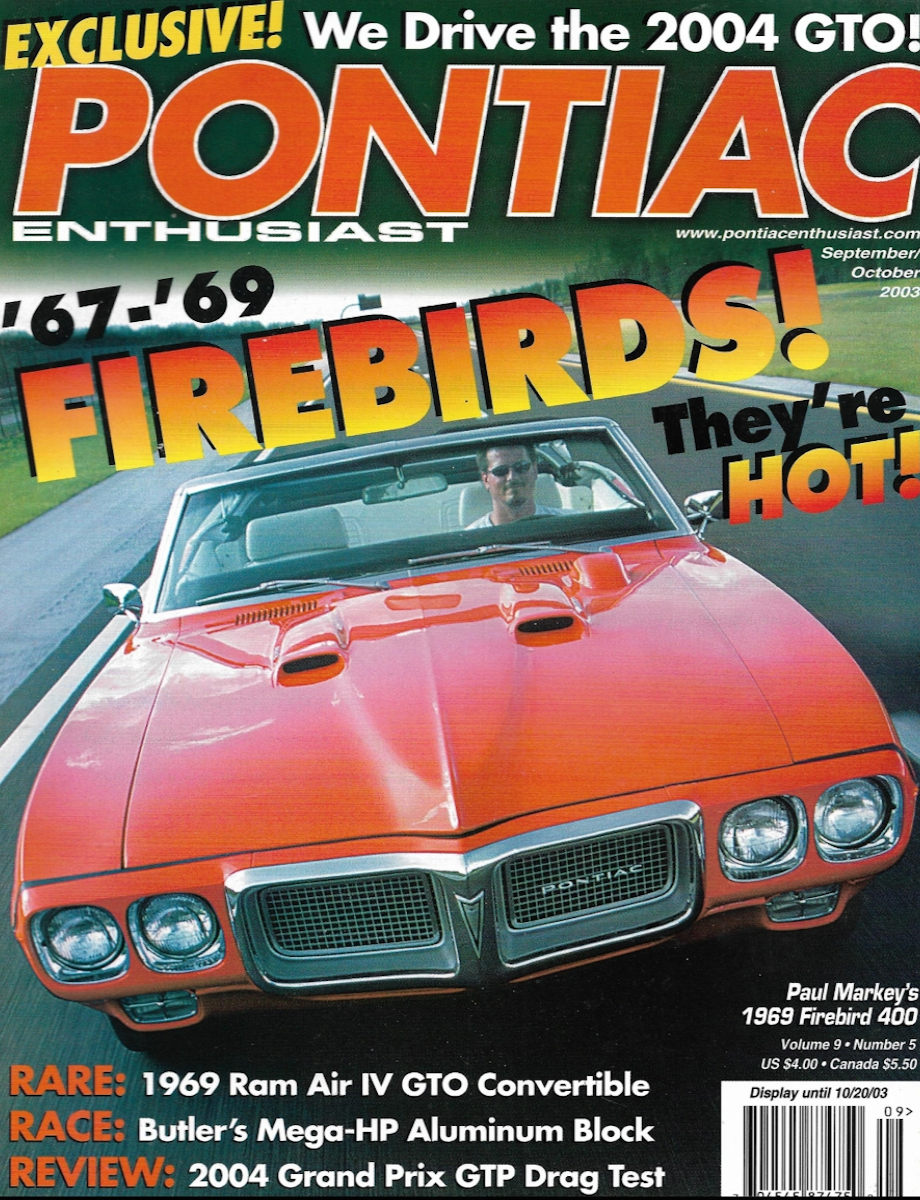 Pontiac Enthusiast Sept September Oct October 2003