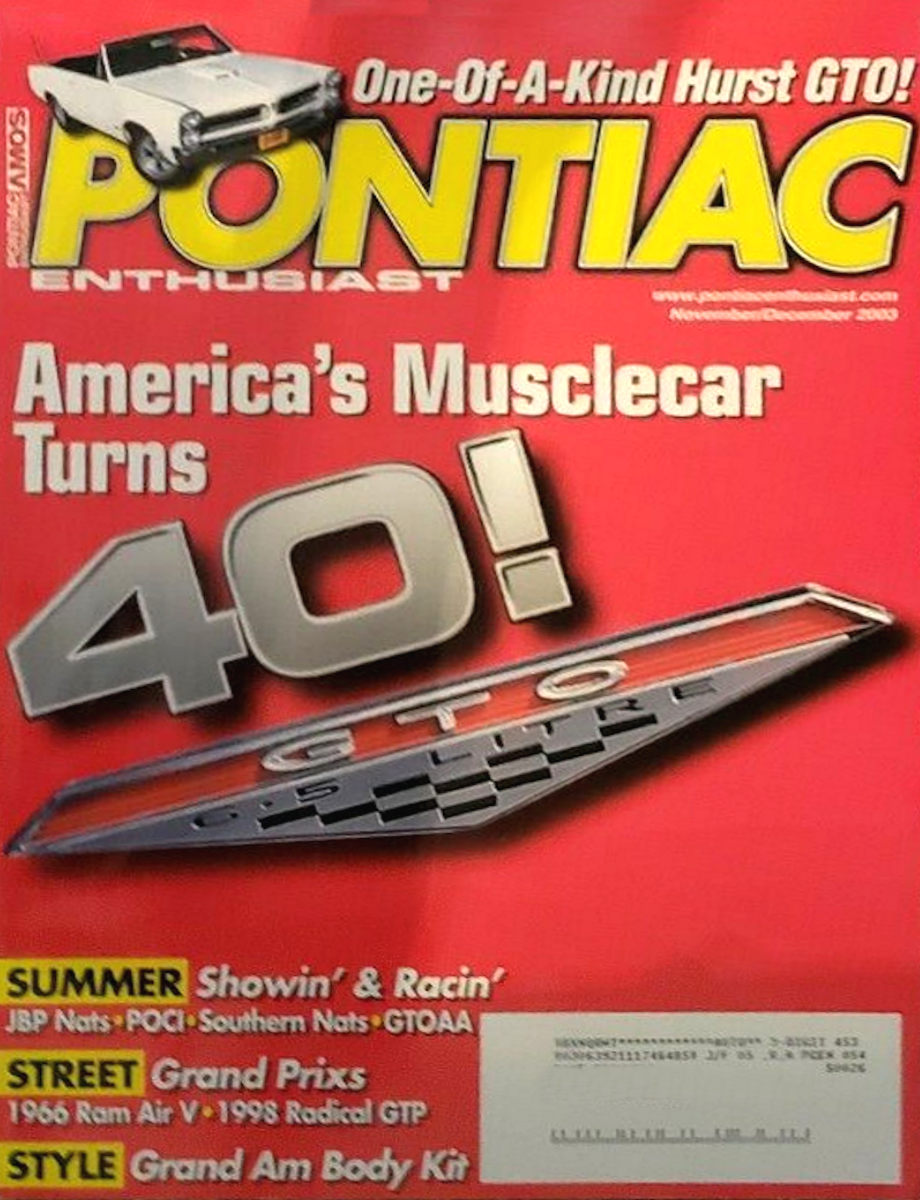 Pontiac Enthusiast Nov November Dec December 2003