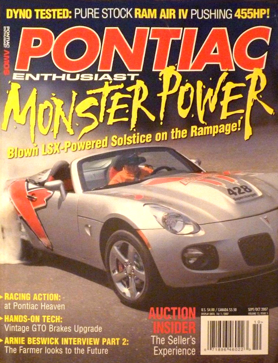 Pontiac Enthusiast Sept September Oct October 2007