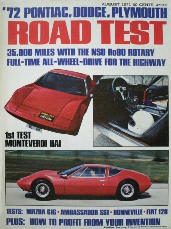Road Test Aug August 1971