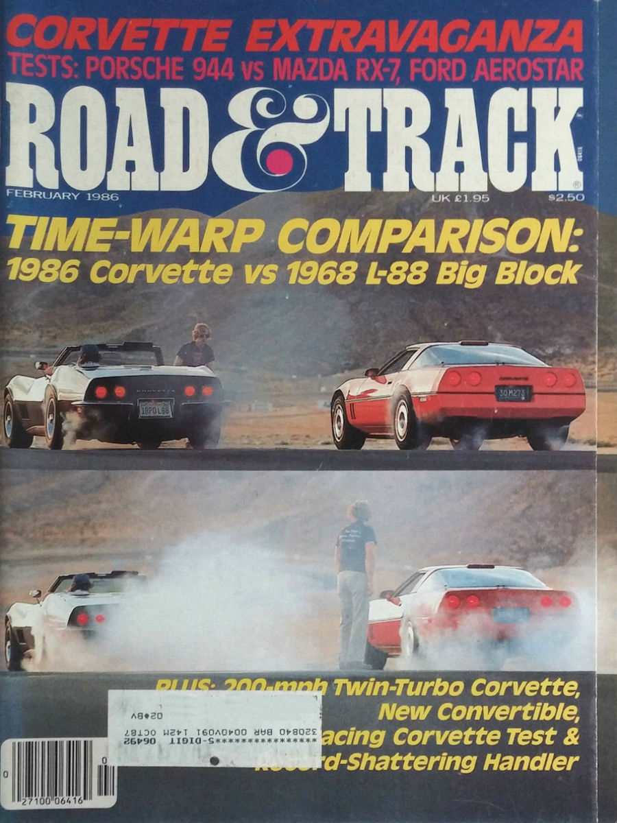 Road and Track Feb 1986 