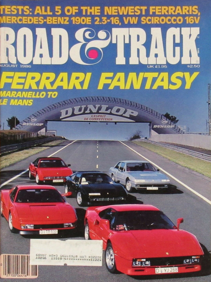 Road and Track Aug 1986 