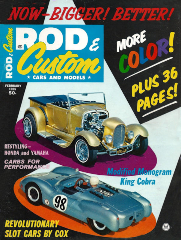 Rod and Custom Cars and Models Feb February 1965 