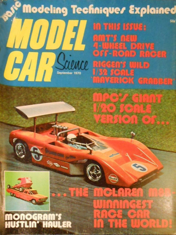 Model Car Science Sept September 1970 