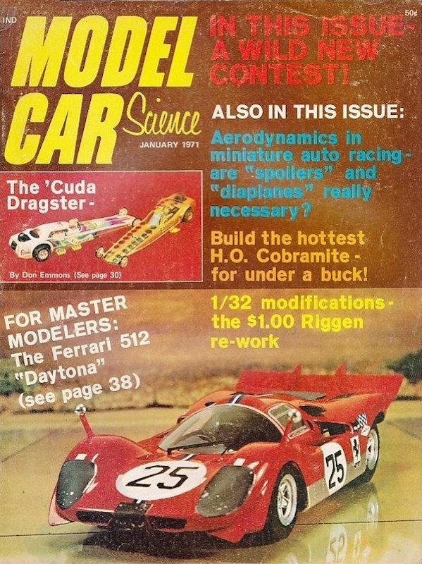Model Car Science Jan January 1971 