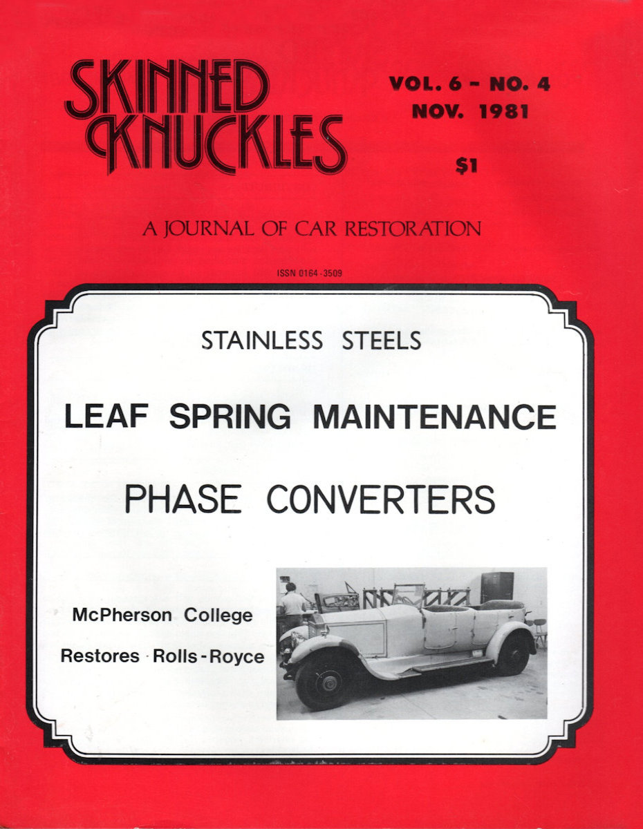 Skinned Knuckles Nov November 1981