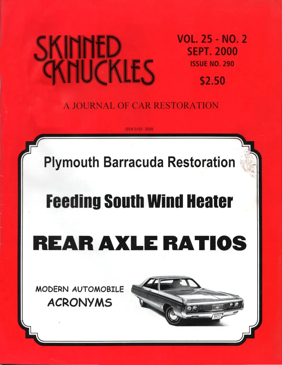 Skinned Knuckles Sept September 2000