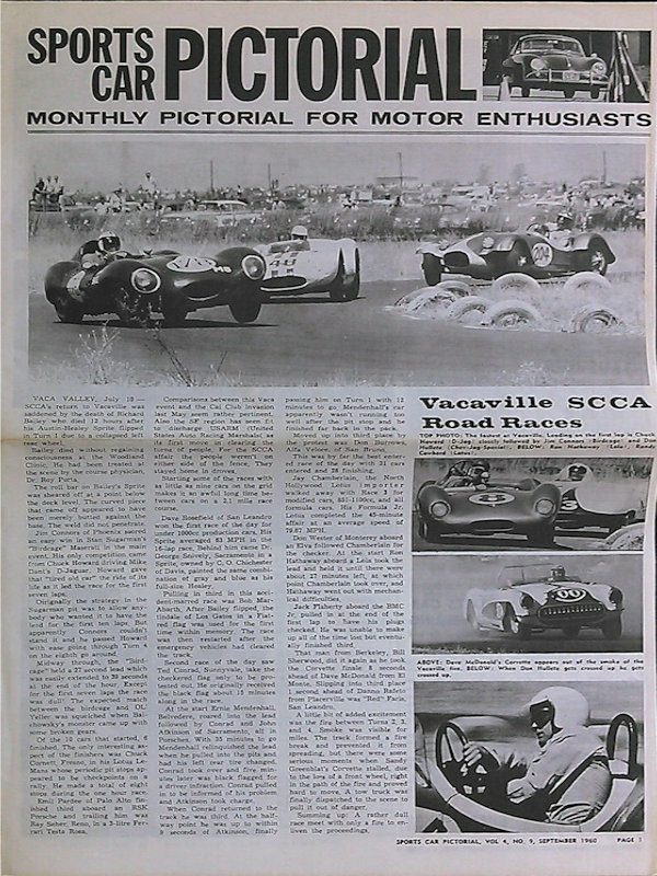 Sports Car Pictorial Sept September 1960 