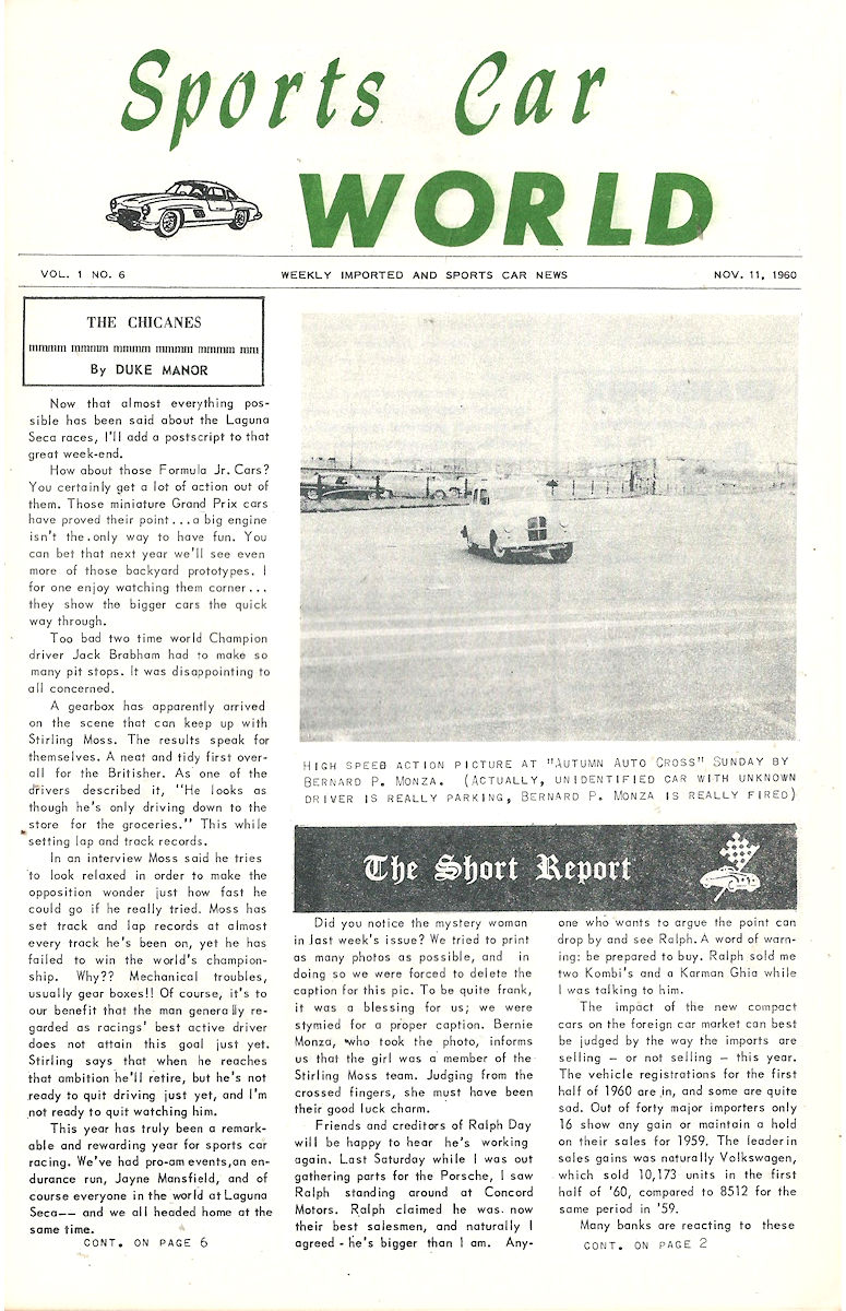 Sports Car World November 11 1960