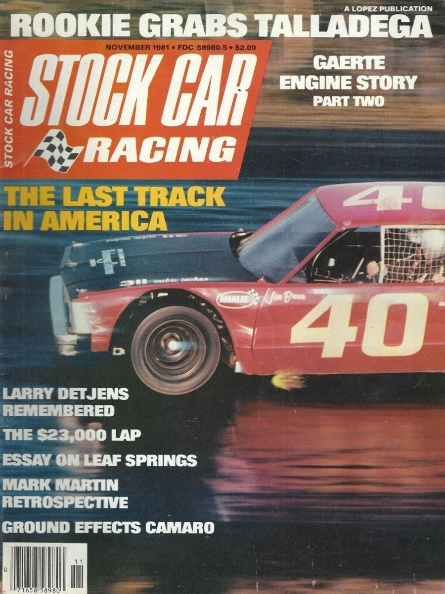 Stock Car Racing Nov November 1981 