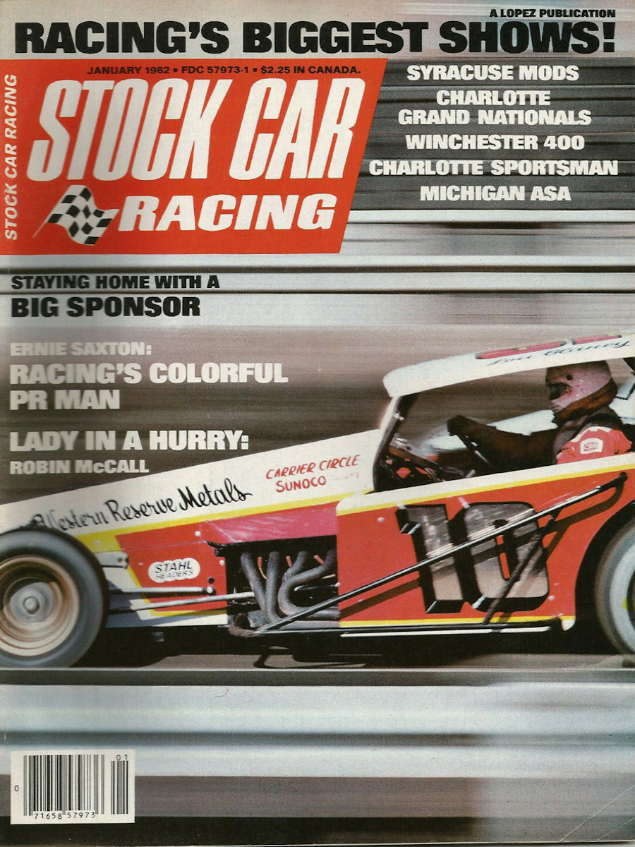 Stock Car Racing Jan January 1982 
