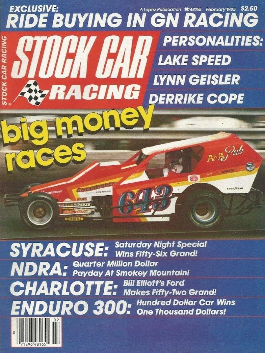 Stock Car Racing Feb February 1985 