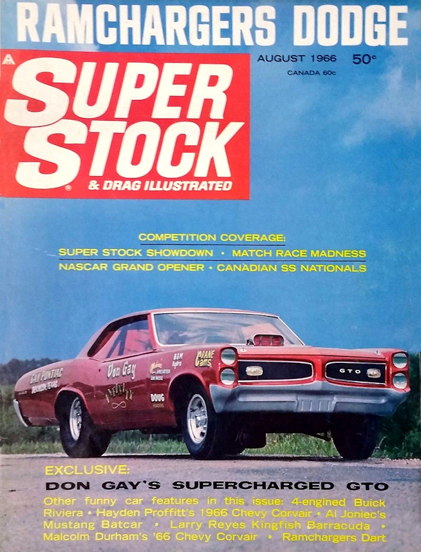 Super Stock Drag Illustrated Aug August 1966 