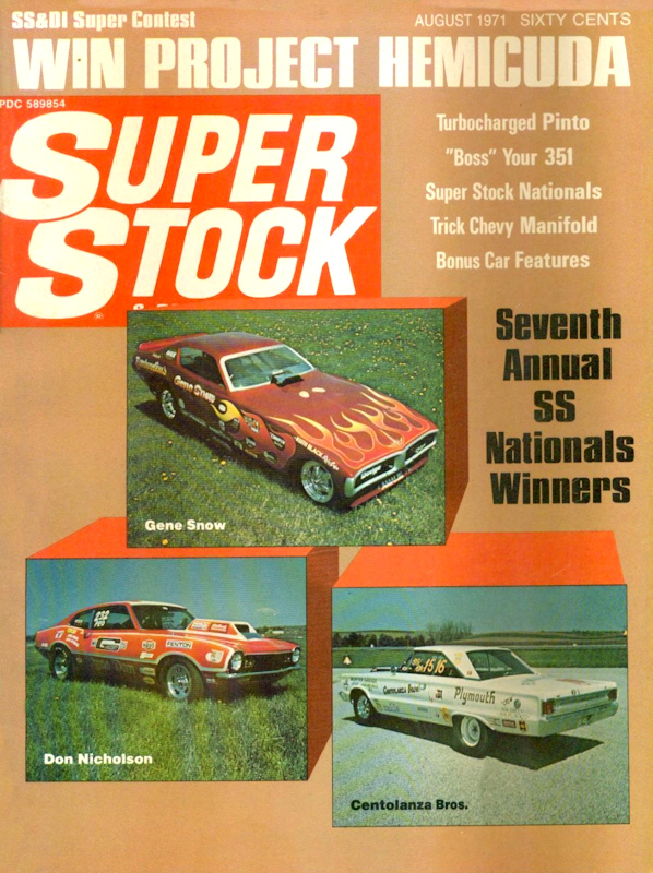 Super Stock Drag Illustrated Aug August 1971 