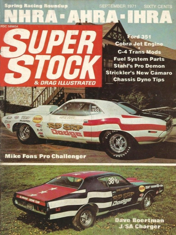 Super Stock Drag Illustrated Sept September  1971 