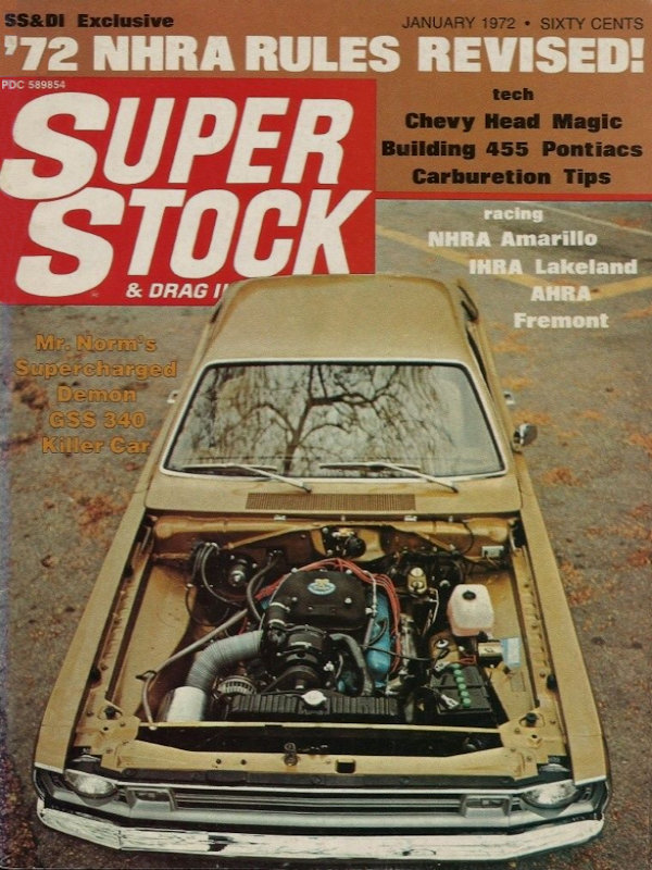 Super Stock Drag Illustrated Jan January 1972 