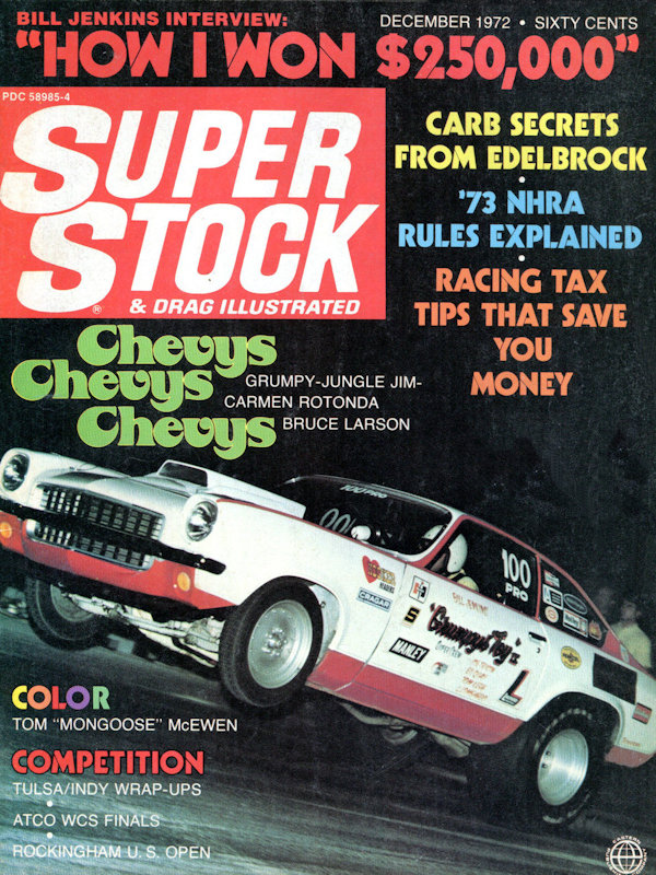 Super Stock Drag Illustrated Dec December 1972 