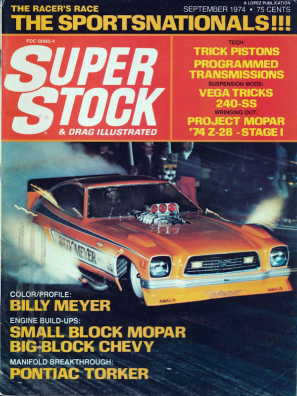 Super Stock Drag Illustrated Sept September 1974 