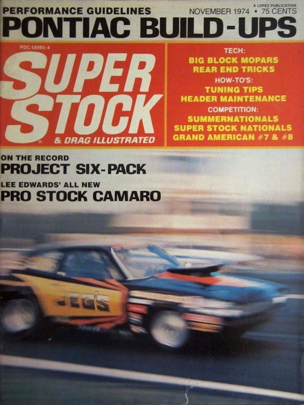 Super Stock Drag Illustrated Nov November 1974 
