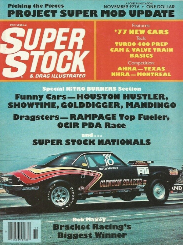 Super Stock Drag Illustrated Nov November 1976 