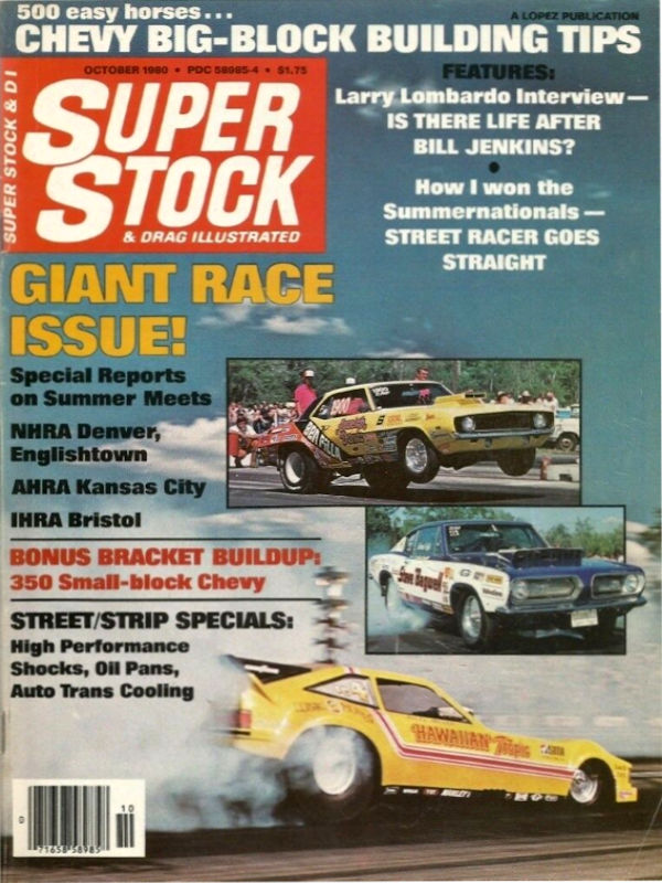 Super Stock Drag Illustrated Oct October 1980 