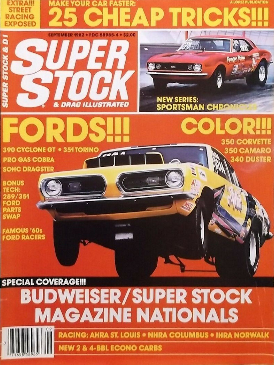 Super Stock Drag Illustrated Sept September 1982 