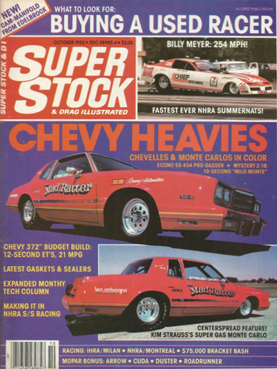 Super Stock Drag Illustrated Oct October 1982 