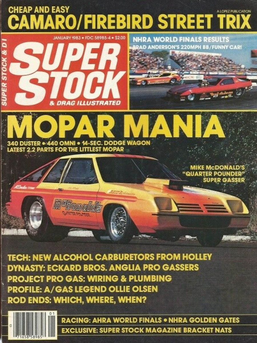 Super Stock Drag Illustrated Jan January 1983 