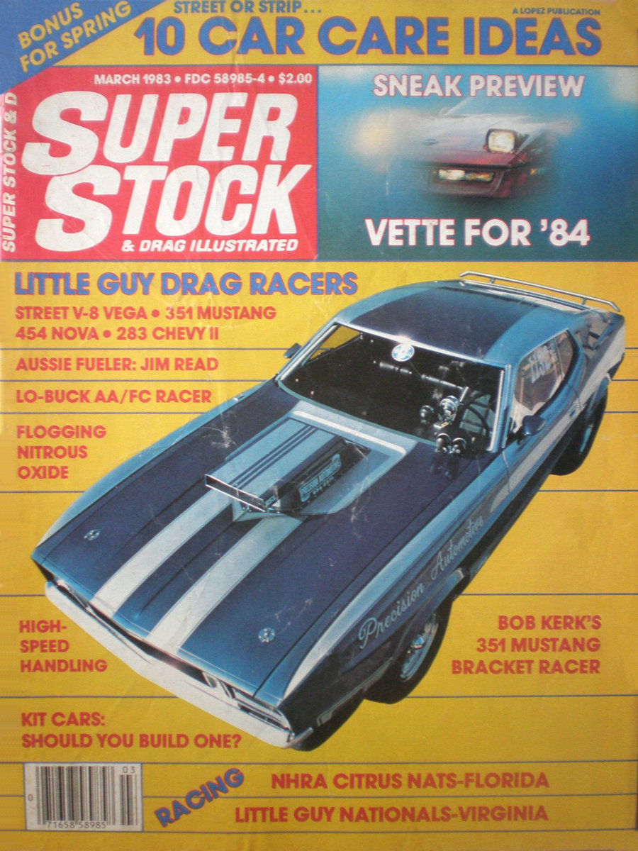 Super Stock Drag Illustrated Mar March 1983 