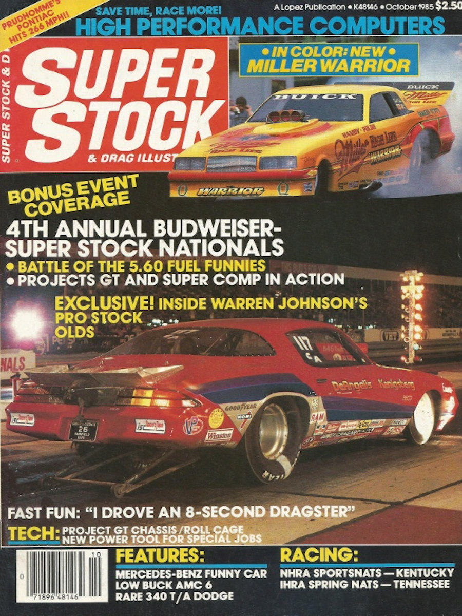 Super Stock Drag Illustrated Oct October 1985 
