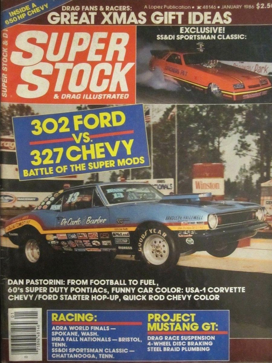 Super Stock Drag Illustrated Jan January 1986 