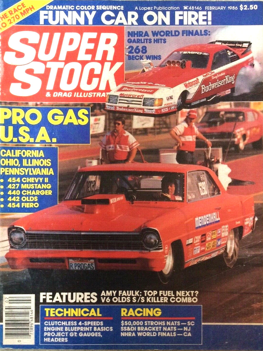 Super Stock Drag Illustrated Feb February 1986 