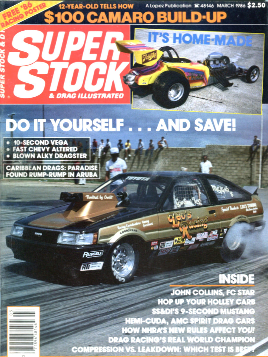 Super Stock Drag Illustrated Mar March 1986 