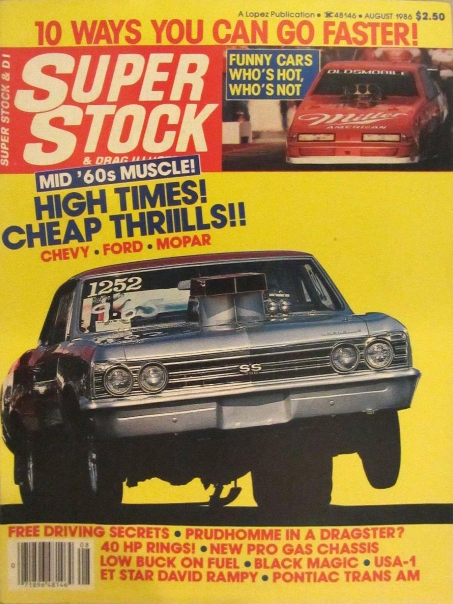 Super Stock Drag Illustrated Aug August 1986 
