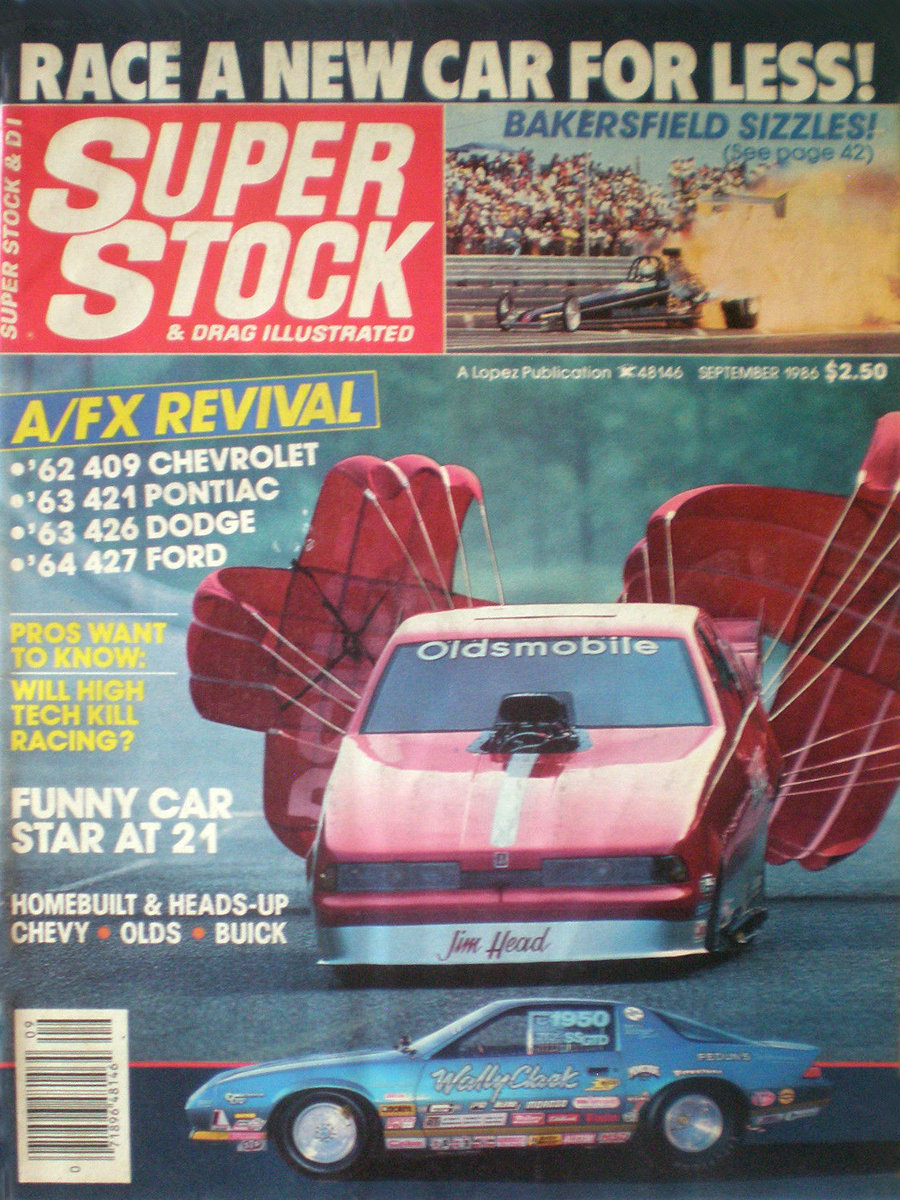 Super Stock Drag Illustrated Sept September 1986 