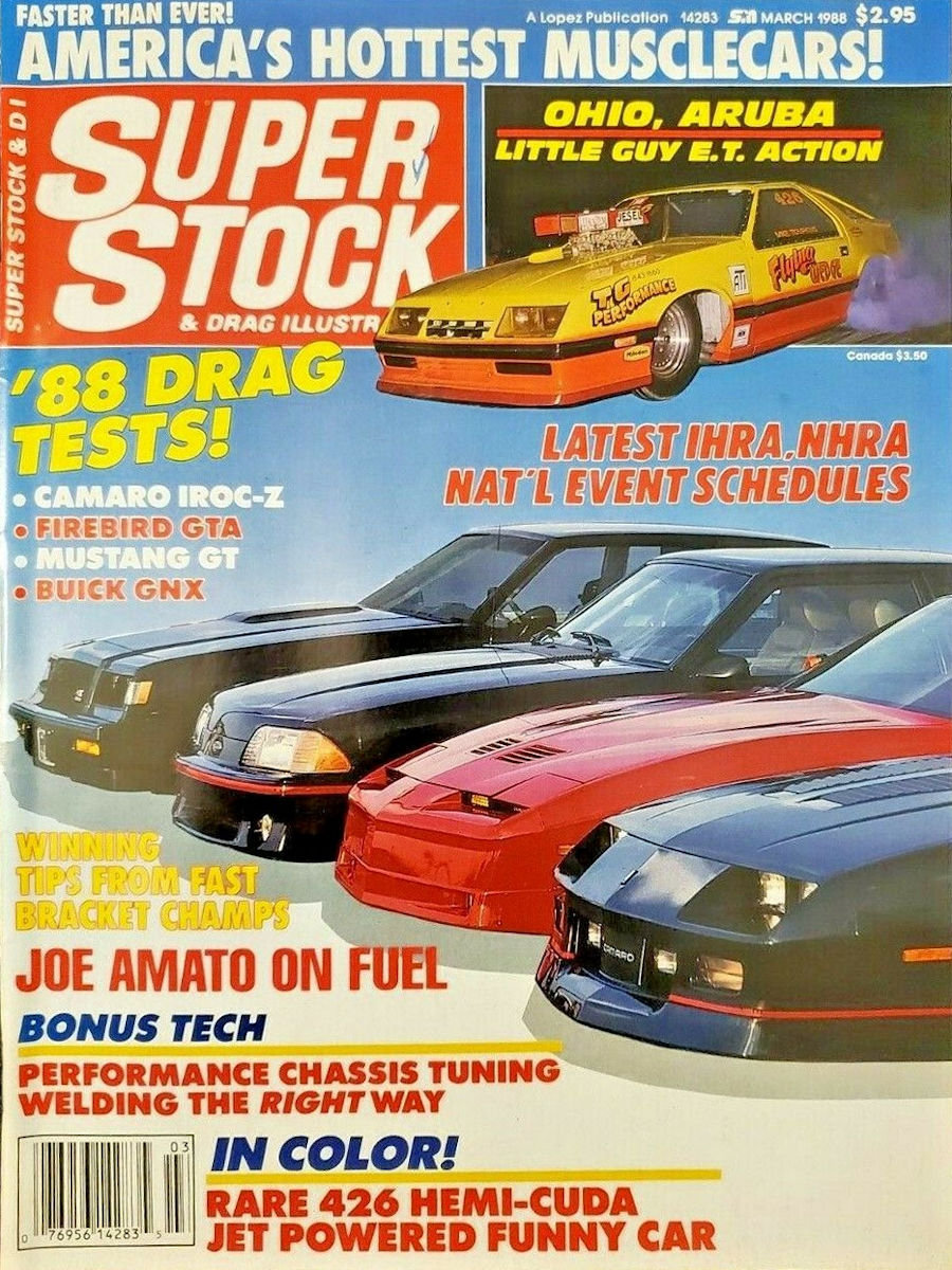 Super Stock Drag Illustrated Mar March 1988 