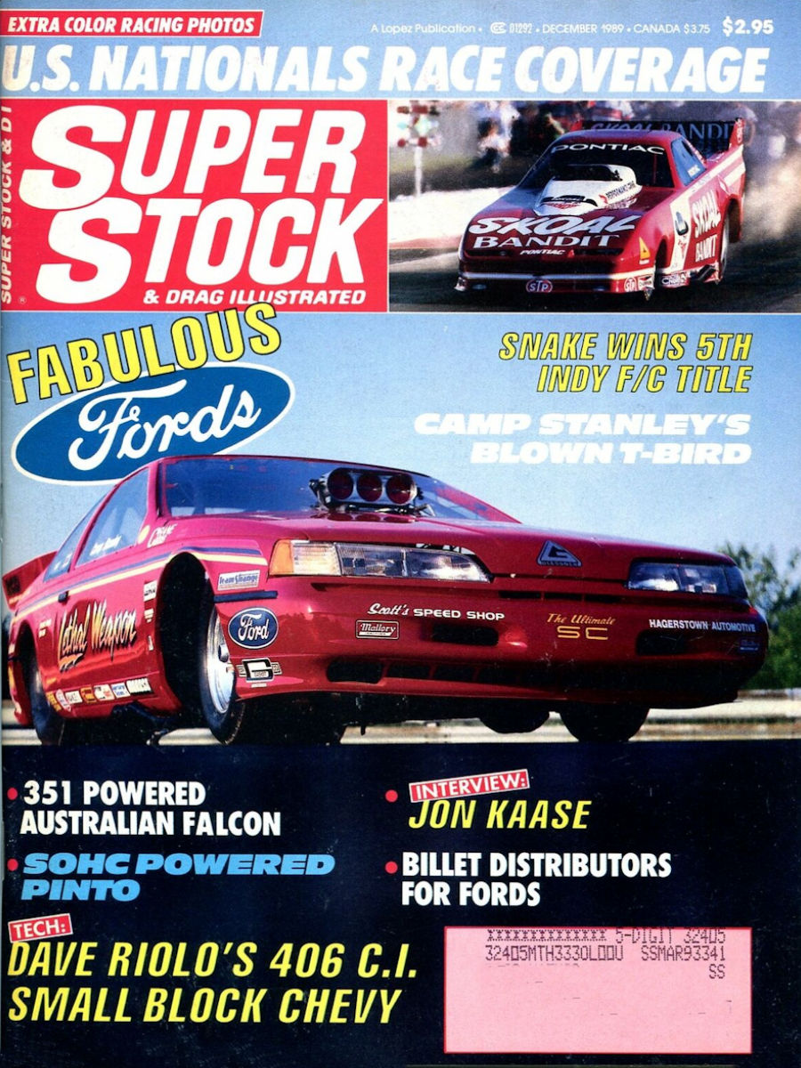 Super Stock Drag Illustrated Dec December 1989 