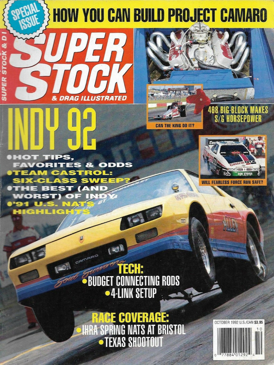 Super Stock Drag Illustrated Oct October 1992 