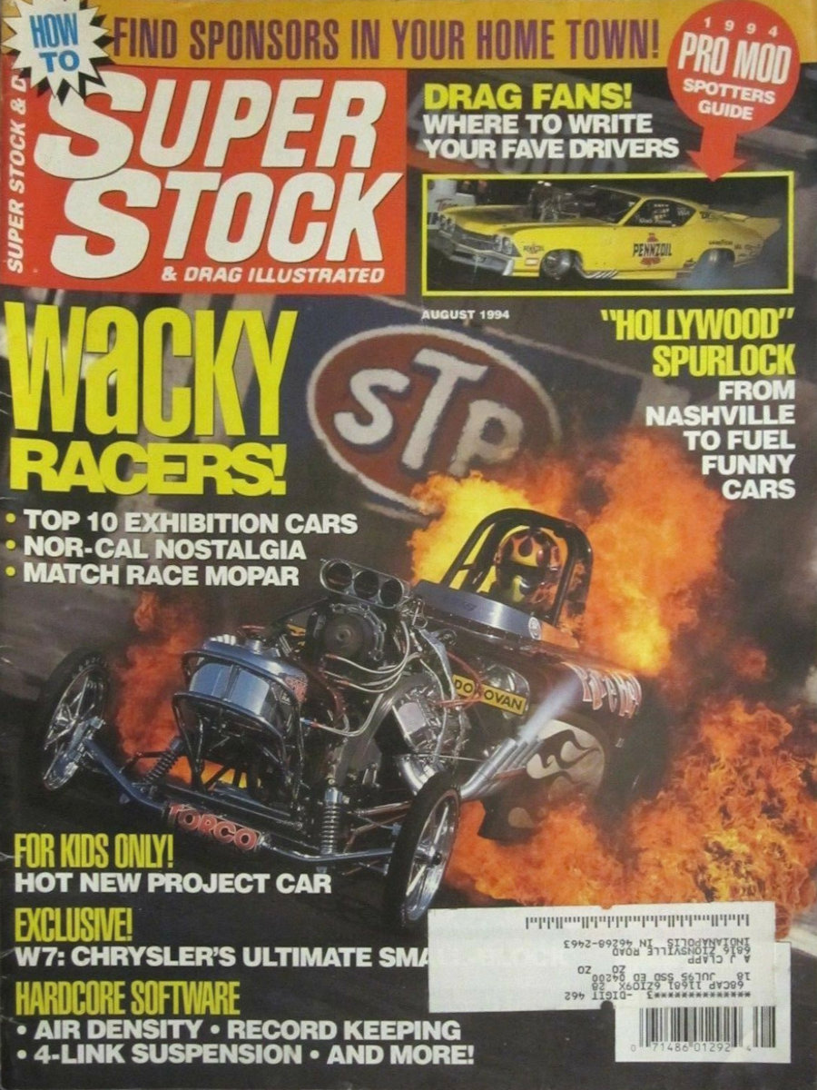 Super Stock Drag Illustrated Aug August 1994 