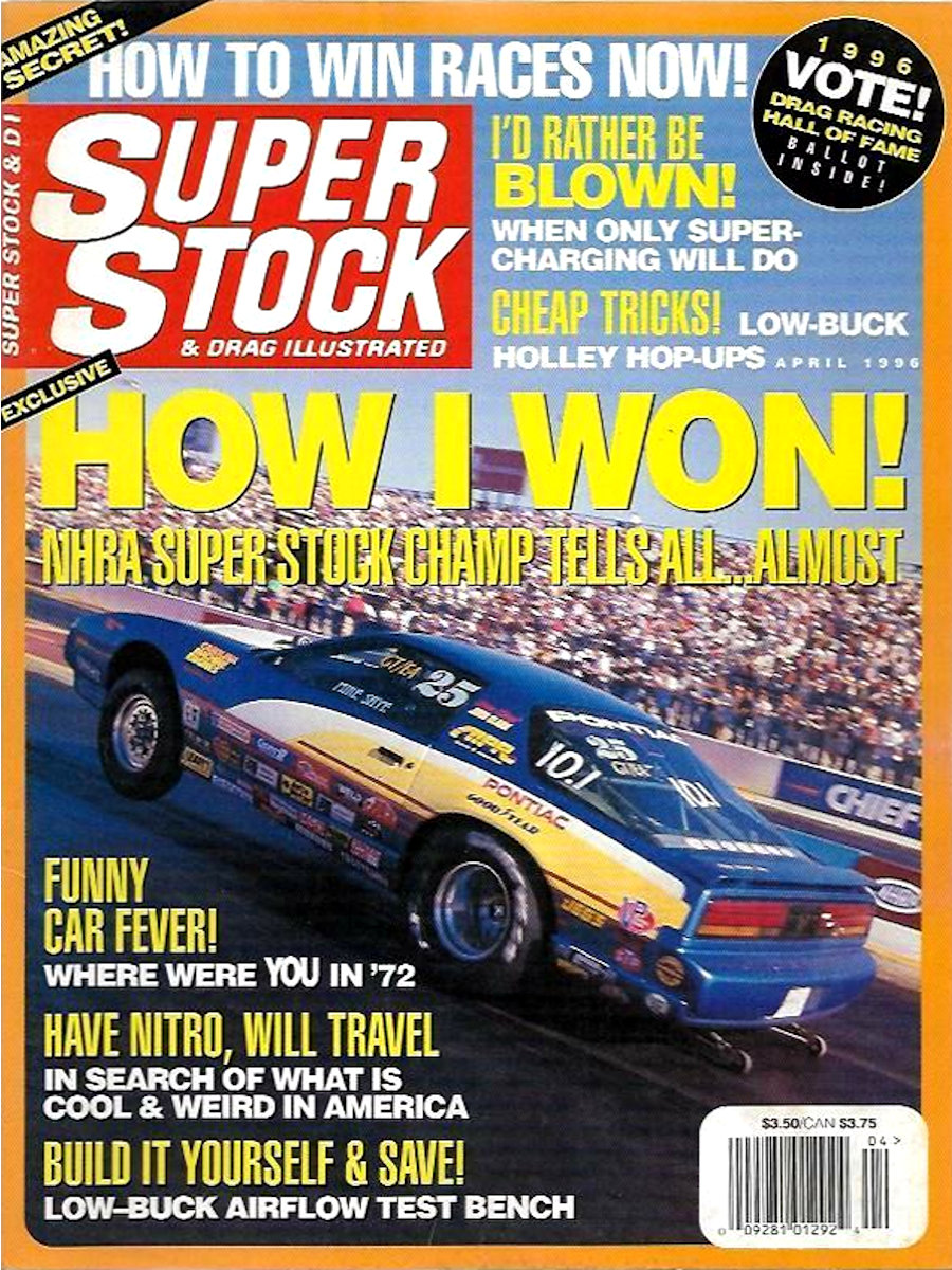 Super Stock Drag Illustrated Apr April 1996 