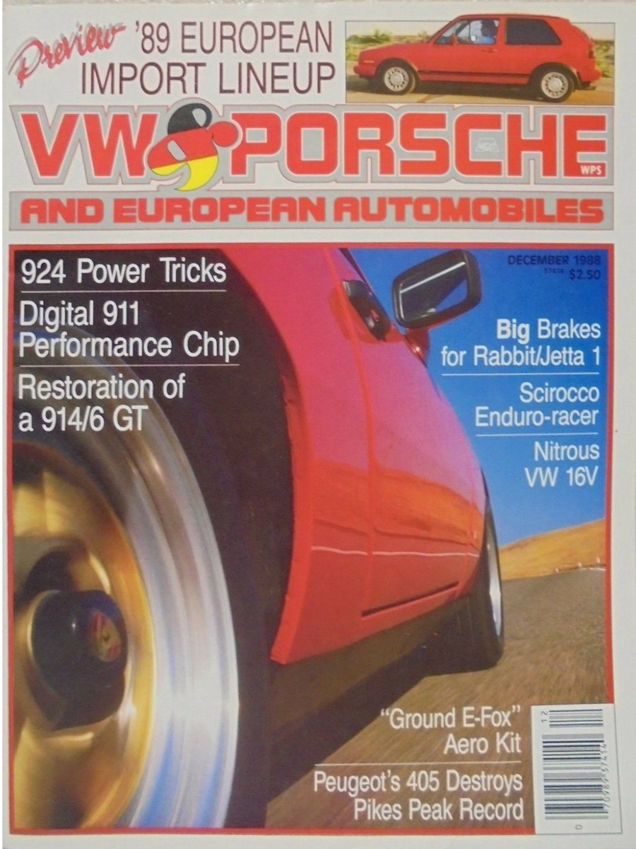 VW Porsche Dec December 1988 