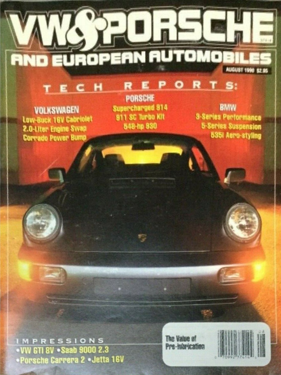 VW Porsche Aug August 1990