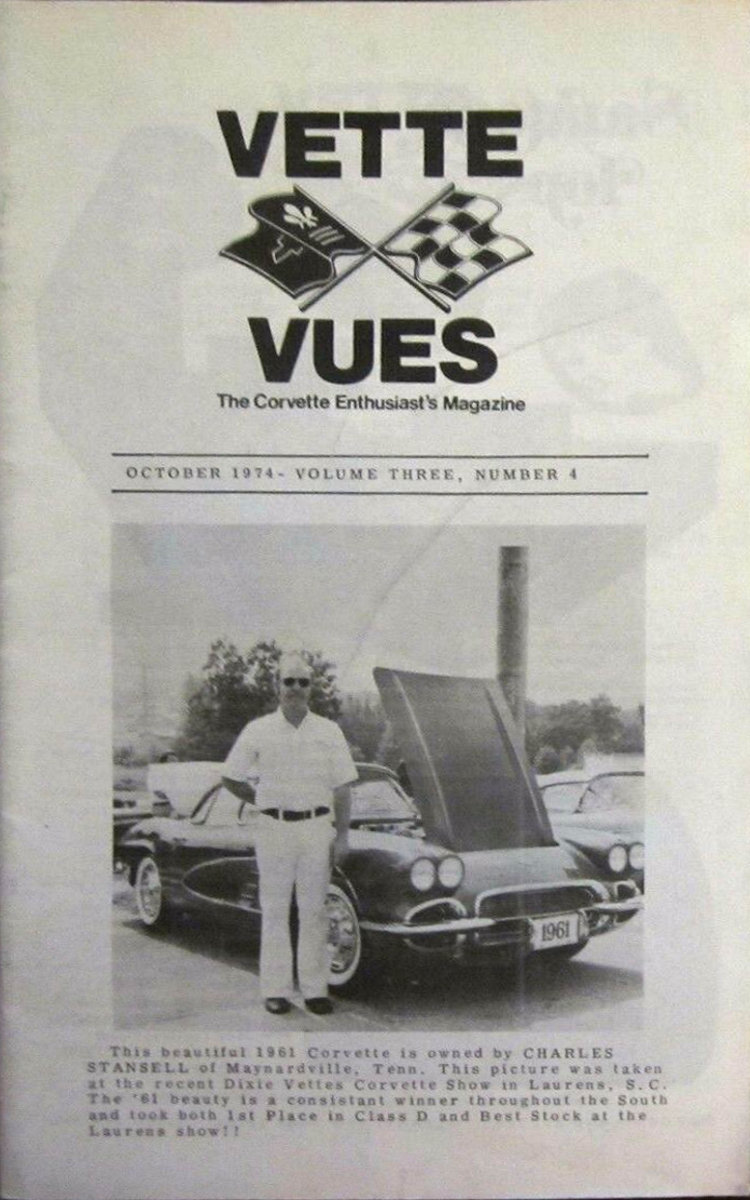 Vette Vues Oct October 1974